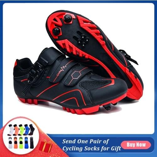 Men MTB Bicycle Shoes Breathable Non-slip Self-locking Road Cycling Shoes Outdoor Ultralight Sport Sneakers Bike Shoes