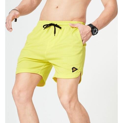 Mens Shorts with Drawstring Solid Color Middle Waist Five-point Trousers Summer Casual Loose Outdoor Pants for Running Sports
