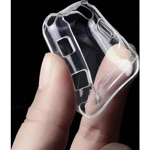 Soft cover case For Apple Watch band apple watch 5 4 3 case 44mm 40mm/42mm/38mm iwatch band All-around Ultra-thin Clear frame