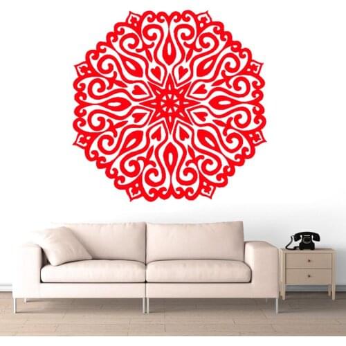 Wall Decal Mandala, Half Mandala, Vinyl Wall Sticker, Yoga Gift Ideas, Master Bedroom, Headboard Art Pattern Decor W-31