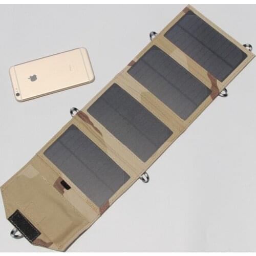 NEW 7W 5V Portable Folding Mono Solar Panel Charger USB Output Controller Pack for Phones iPhone PSP Waterproof Free Shipping