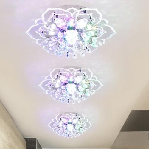 NEW 9W Modern Crystal LED Ceiling Light Wall Sconce for Home Decoration Balcony Lamp Porch Light Corridors Light Fixture