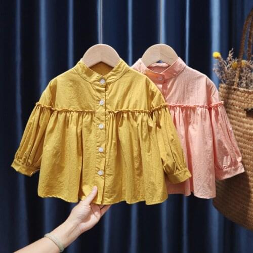 New Baby Girl Shirts For Spring Autumn Toddler Kids Blouse Fashion Long Sleeve Cotton Shirts Children Clothes Girls Newborn Tops