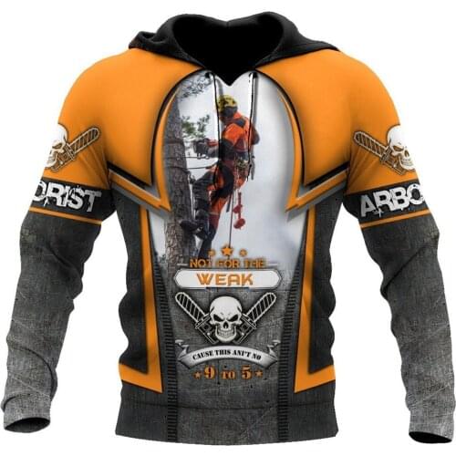 Autumn Fashion Men Hoodies Arborist 3D Printed Sweatshirt Unisex Zip Hoodies Casual Harajuku Tops DY59