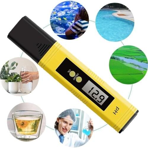 LCD Digital PH Meter Tester DIY Electric test pen Liquid PH Value Detector For Aquarium Fish tank Pool Water Quality Monitor