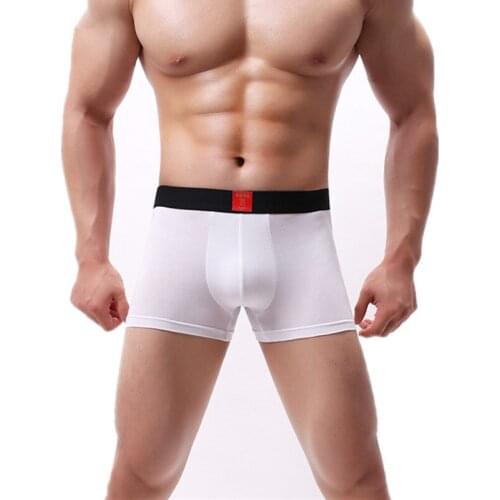 Sexy Men Underwear Modal Boxers Shorts Intimate Panties Breathable Low Rise U Convex Pouch Underpants Cueca Calzoncillo L-3XL