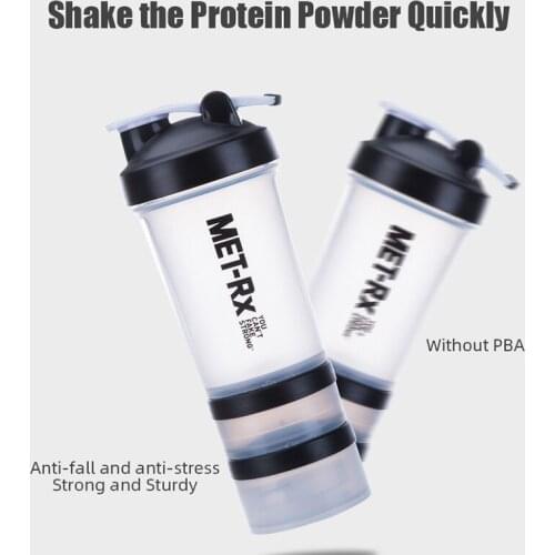 Portable Sport Water Bottle Outdoor Travel Carrying Bottle 3Layers Design with Protein Shaker Water Bottles Sports Shaker Bottle