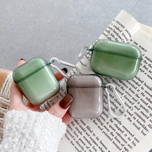 Transparent Green Earphone Cases Bag For AirPods 2 Pro 1 Case Soft TPU Charging Box Protector Cover Accessories for Air Pods 3