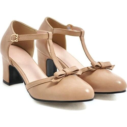 New summer round head square heel sandals Roman casual simple cross strap brock high heels shoes