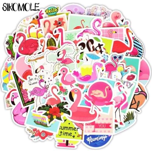 50pcs Flamingos Sticker Cute Anime Dream Decal Sticker Children DIY Laptop Suitcase Bike Luggage Guitar Stickers F5