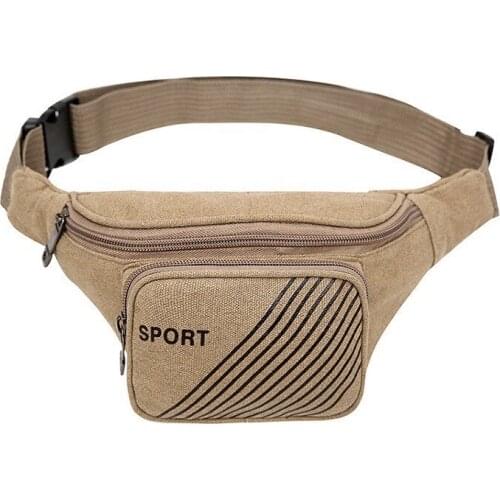 Yesetn Bag 062019 mens canvas purse phones pockets outdoor waist bag