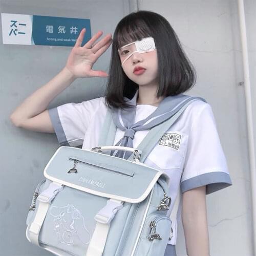 Japanese Designer Vintage Shoulder Bag Brand Large Dog Uniform Messenger Bag JK School Bags Canvas Handbags Girl Casual Totes