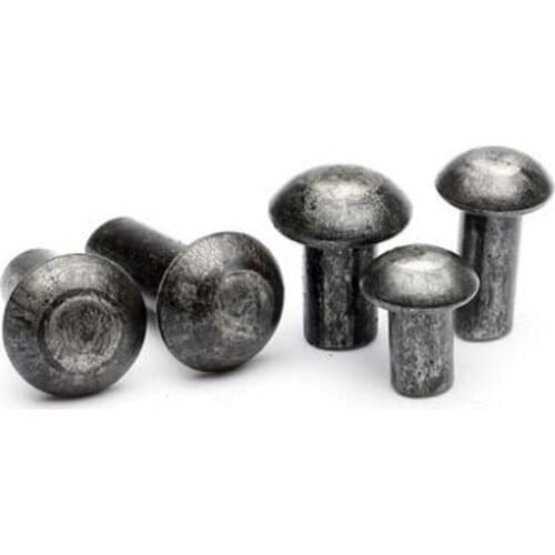 85pcs M4 Rivet Iron Riveting Nail Round Head Percussion Rivets Solid Primary Color Riveted Nails 4.8 Grade 4mm-30mm