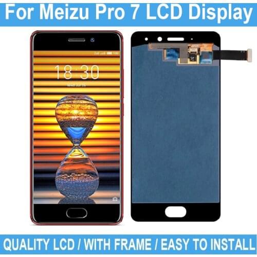 5.2" AMOLED For Meizu Pro 7 LCD Digitizer Assembly Parts Replacement For Meizu Pro 7 LCD Display Touch Screen No Frame+Tool