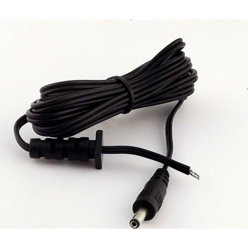 10pcs CCTV 3.5 x 1.35mm Male Plug DC Power Extension Connector 20AWG W/Cable Cord 6FT/1.8m