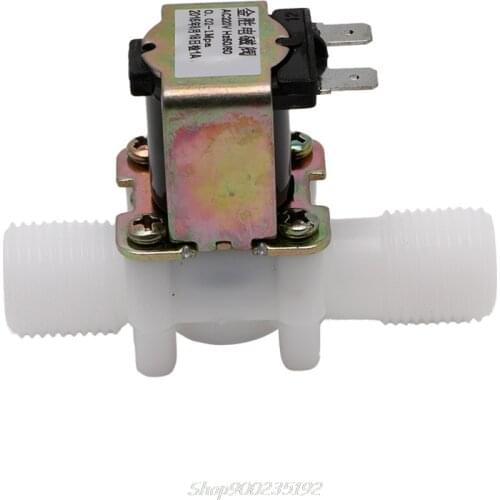 12/24/220V Electric Solenoid Valve Magnetic DC N/C Water Air Inlet Flow Switch 1/2" Jy22 20 Dropship