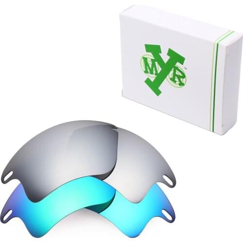 2 Pairs Mryok POLARIZED Replacement Lenses for Oakley Fast Jacket XL Sunglasses Silver Titanium & Emerald Green