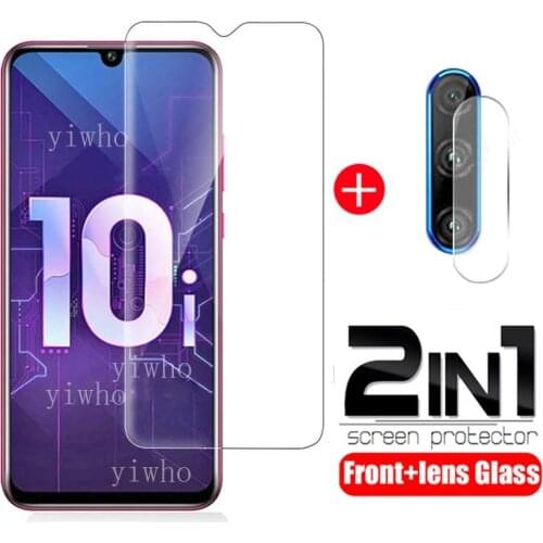 2 In 1 Tempered Glass for Huawei Honor 10i 10 I 10 Lite Full Cover Screen Protective Camera Glass Film for Honor 10 Lite 10 I