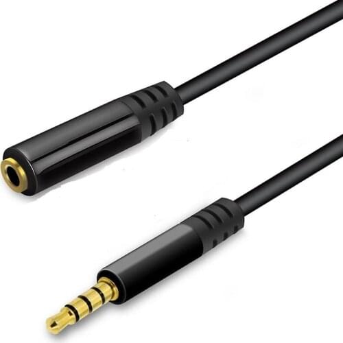 6.5FT AUX 3.5mm Male to Female Gold Plated Design Car Auxiliary Cord Headphone With Metal Case Connecter Extension Audio cable