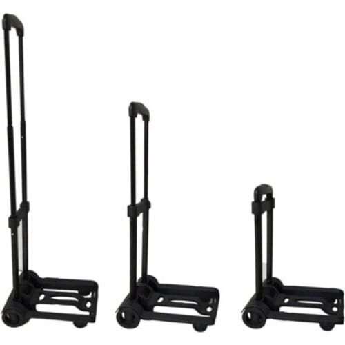 Car foldable luggage trolley 35KG load-bearing iron rod with drawstring small flatbed trolley trolley shopping trolley