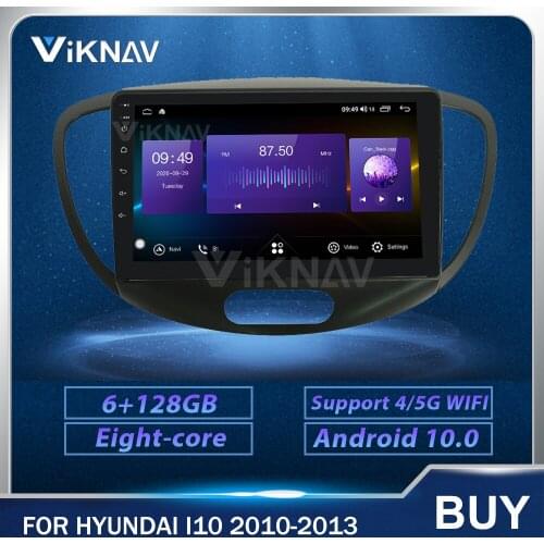 128G Android Car radio dvd multimedia player For Hyundai i10 2010 2011 2012 2013 Car GPS Navigation Touch Screen head unit