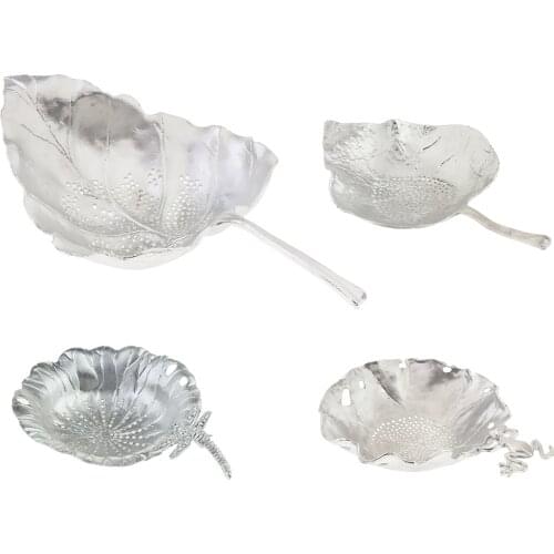 Pure Tin Tea Filter Strainer Leaf Shaped Tea Filter Kung Fu Tea Accessories for Home Tea Tools Friends Gifts