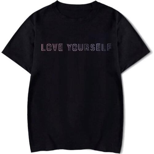 Harajuku T-Shirt Women Summer Short Sleeve Casual Korean Kpop love yourself Printed Female Tshirt Love Self Album Tops Clothes