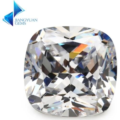 5x5~12x12mm Cushion Cut Shape Princess Cut AAAAA White CZ Stone Synthetic Gems Cubic Zirconia For Jewelry