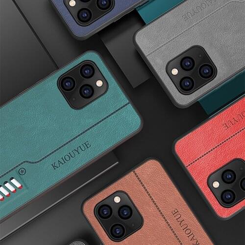 Leather Case For iPhone 12 Mini Pro Max Soft Edge Back Phone Cover For iPhone 11 Pro Max X XS Max 6 7 8 Plus Protection Cases