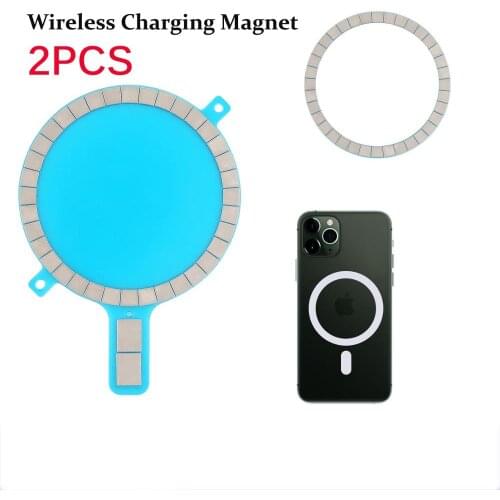 Round Wireless Charging Magnet Metal Magnetic ring for Charger For iPhone 12 X SE 11 Pro XS Max 11 XR 12MINI Adsorption sheet