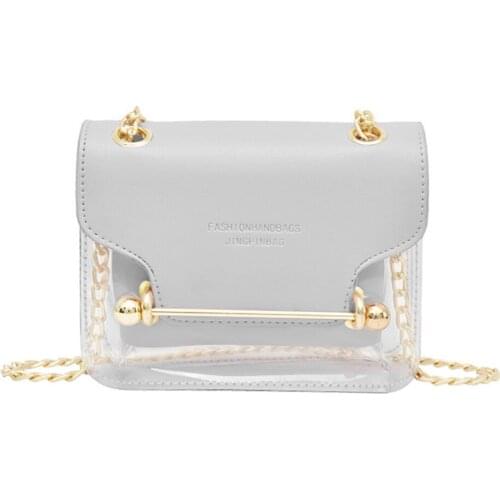 Hot Selling 1 Pcs Women Lady Shoulder Crossbody Bag Chain Fashion Transparent For Mobile Phone