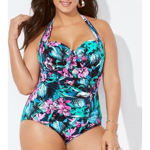 Trendy Swimsuit Women Sexy Plus 4XL Size Swimwear Women One-Piece Large Size Bikini Swimsuit For Ladies Swimwear Bathing Suit #A