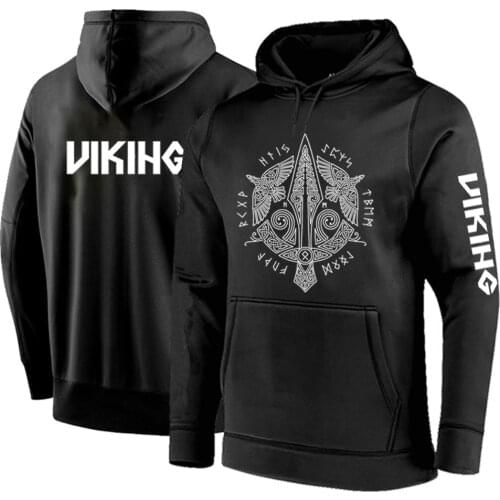 Unisex Men Spring and Autumn Odin Vikings Viking Berserker Hoodies Logo ize Pullover Cotton Casual Fashion Coats Sweatshirts