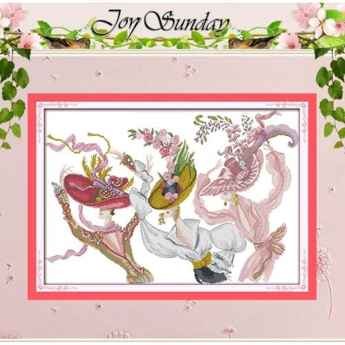 The dance of hat Patterns Counted Cross Stitch 11 14CT Cross Stitch Set Wholesale Cartoon Cross-stitch Kit Embroidery Needlework