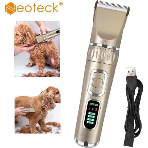 Neoteck Rechargeable Professional Electric Shaver LCD Display Set For Pet Dog Hair Clipper Trim Clipper Animal Hair Shaving