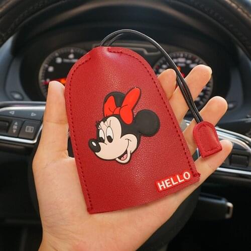 Disneys new Mickey Minnie Pooh drawable key cover car key cover purse wallet gifts