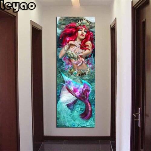 Full square 5d diy Diamond Painting Beautiful mermaid large Diamond Embroidery CrossStitch Diamond puzzle elf,Amazing artworks
