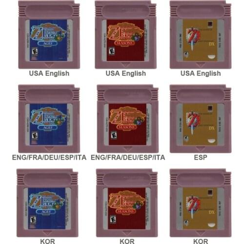 Superior 16 Bit Video Game Cartridge Console Memory Card for Nintendo GBC The Legend Age/Season ENG/FRA/DEU/ESP/ITA Korea