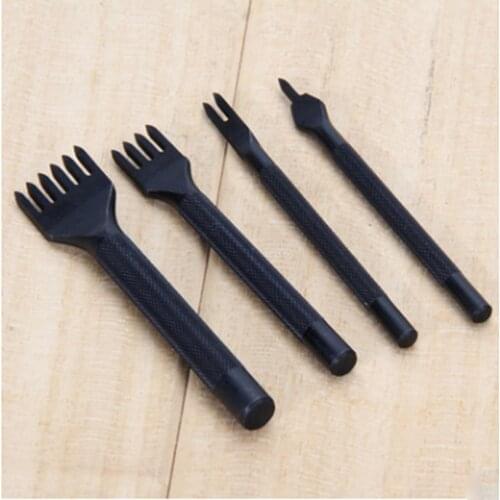 Spacing 4mm 1/2/4/6 Prong Tooth Width 2mm Diamond Hole Punche Stitching Leather Tools DIY White Steel