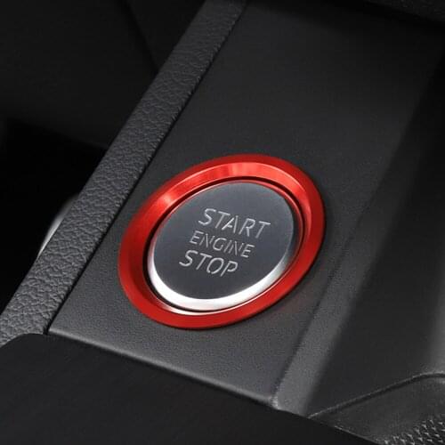 Car Styling Sticker Accessories Ring Auto Engine Start Stop Button Cover Case For Audi A6 B8 A6L Q5 8R A4 C7 B9 A7 BT 2018