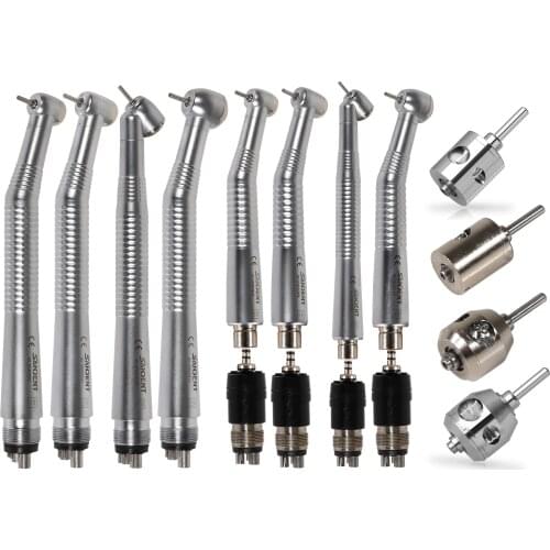 Dental 45 Degree/MINI/Large Head High Speed Triple Spray Push Button Handpiece&Coupler Rotor Collet Fit NSK