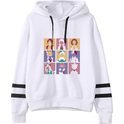 Hoodies My Hero Academia Hooded Japanese Anime Sweatshirt With Rope Without pocket Cosplay Unisex Streetwear Pullover Tops