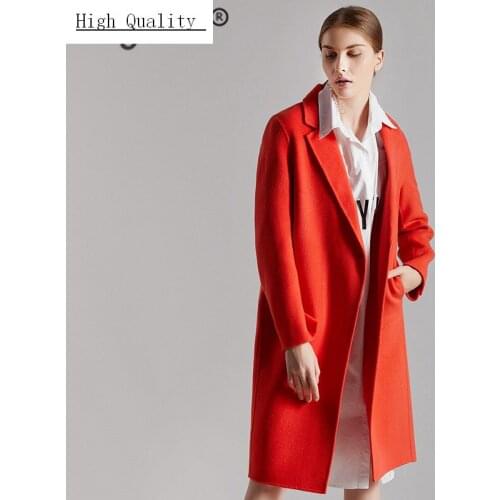 Winter Coat Female Elegant Wool Coats Women Clothes 2020 Korean Autumn Long Woolen Jacket Cashmere Casaco Hiver 970713