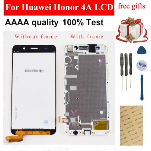 For Huawei Honor 4A LCD Display Touch Screen Digitizer Assembly Frame For Huawei Honor 4A Y6 SCL-L01 SCL-L04 LCD Replacement