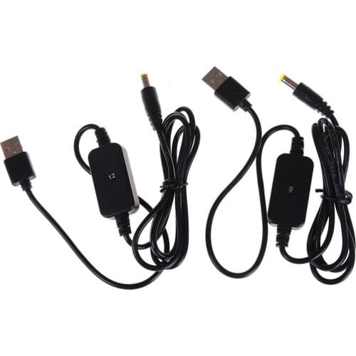 1X DC-DC Converter Cable USB A Type Male Connector 5V to 9V/12V DC Jack Step-up Power Module Cable String 5.5*2.1mm