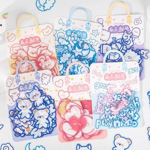 45pcs/pack Lovely Animals Stickers Kawaii DIY Material Vintage Decoration Stationery Sticker Set Office School Supplies