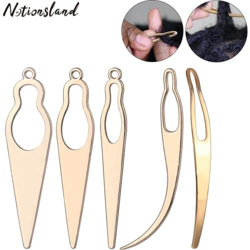 5Pcs/set Interlocking Needles Crochet Hook Hair Extensions Retighten Tools Dreadlocks Crochet Needle Tightening Accessories