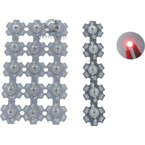 50pcs 730NM 740nm 3W Far Red LED Far Infrared LED 3W 720NM IR LED with 20mm Star Platine Base for For LED Project DIY