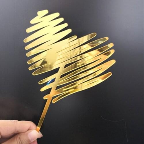 Acrylic Letter Heart Cake Top Flag Decoration for Birthday Party Wedding Supplies Happy Birthday Love Flag Cake Topper