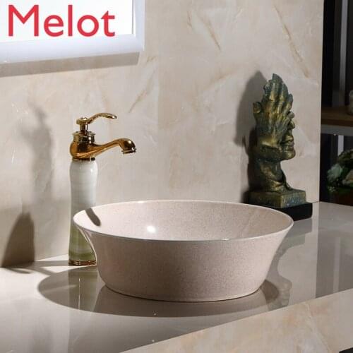 Antique wash basin on the stage round table basin toilet ceramic household washbasin color art basin top Basin